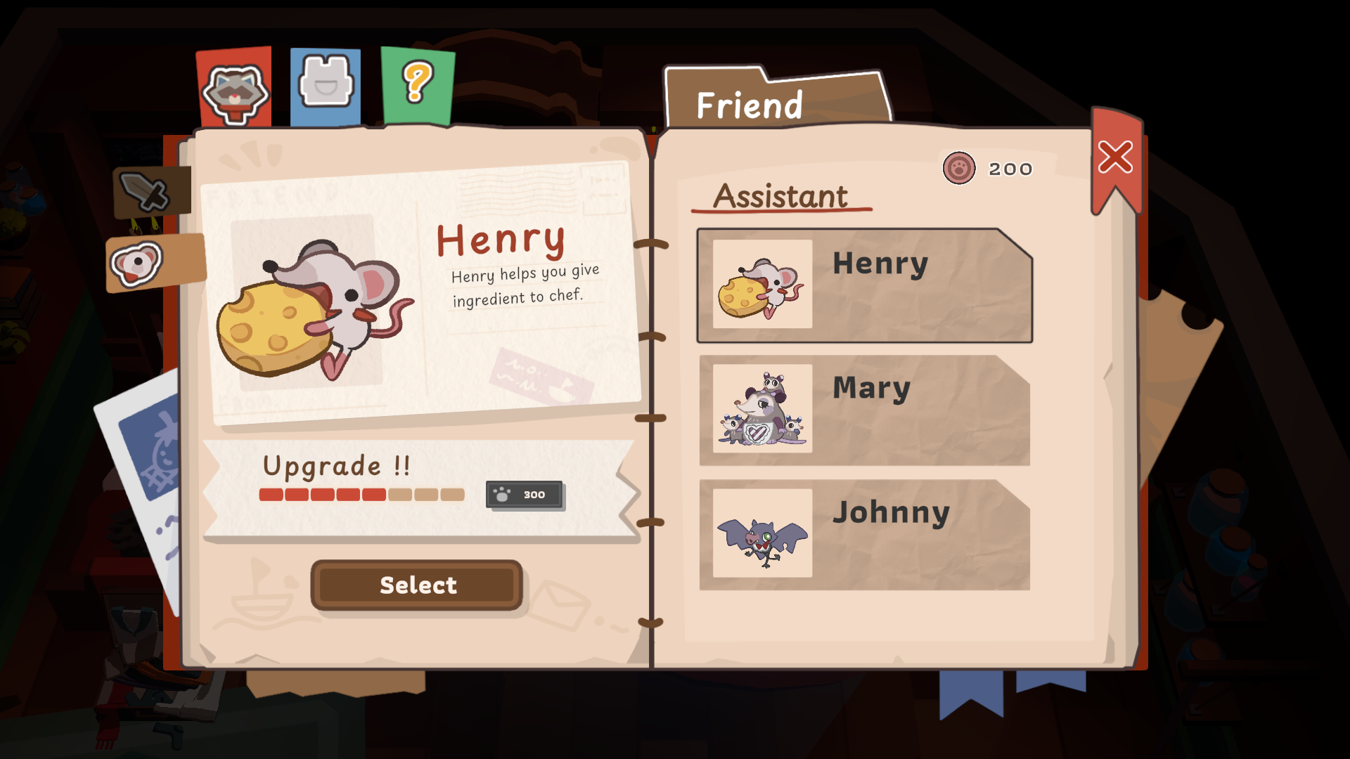 Assistant Menu